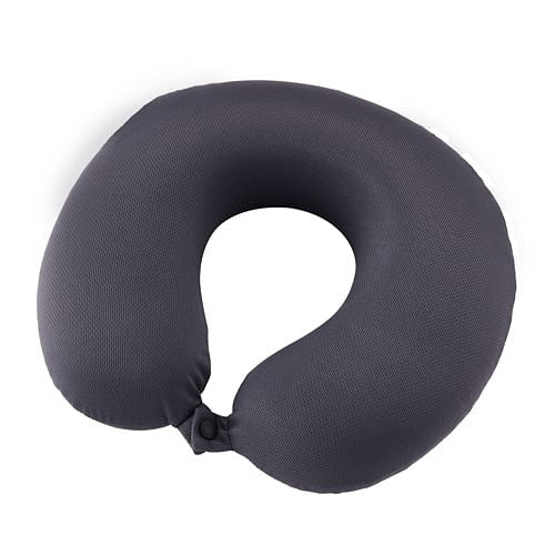 Charcoal Travel Neck Pillow Black Gel Infused Memory Foam Comfort-0