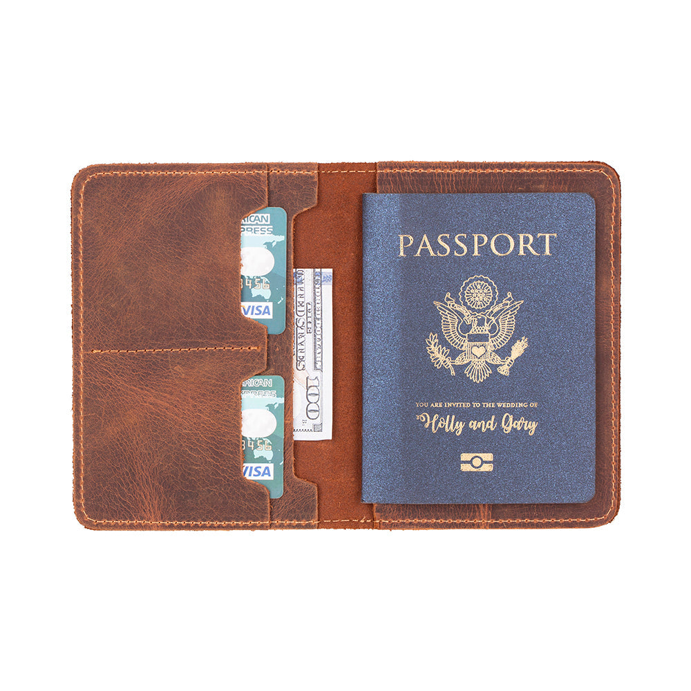 Yuma Genuine Leather Passport Wallet Handmade Travel Document Holder-0