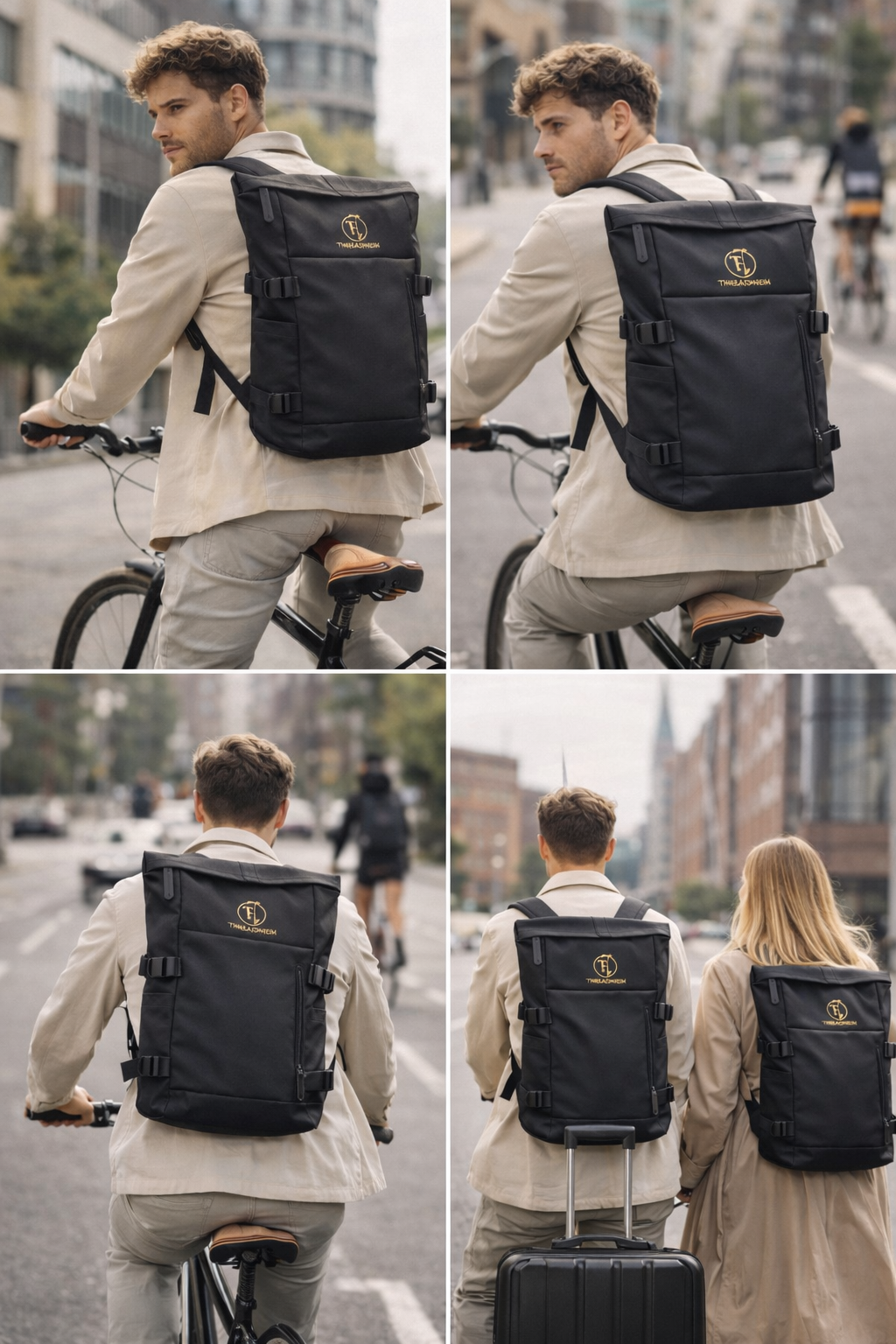 THREADHEIM ELITE Backpack Water-Resistant Roll-Top Anti-Theft Design