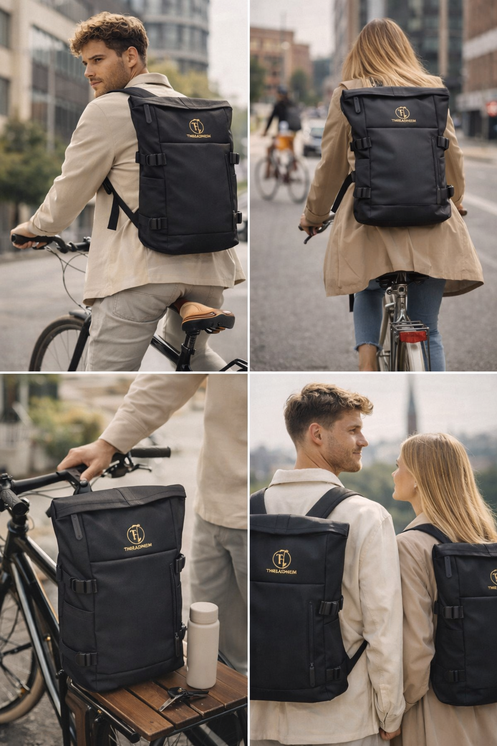 THREADHEIM ELITE Backpack Water-Resistant Roll-Top Anti-Theft Design
