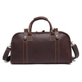 Rossie Viren Men's Large Capacity Leather Travel Duffle Bag-2