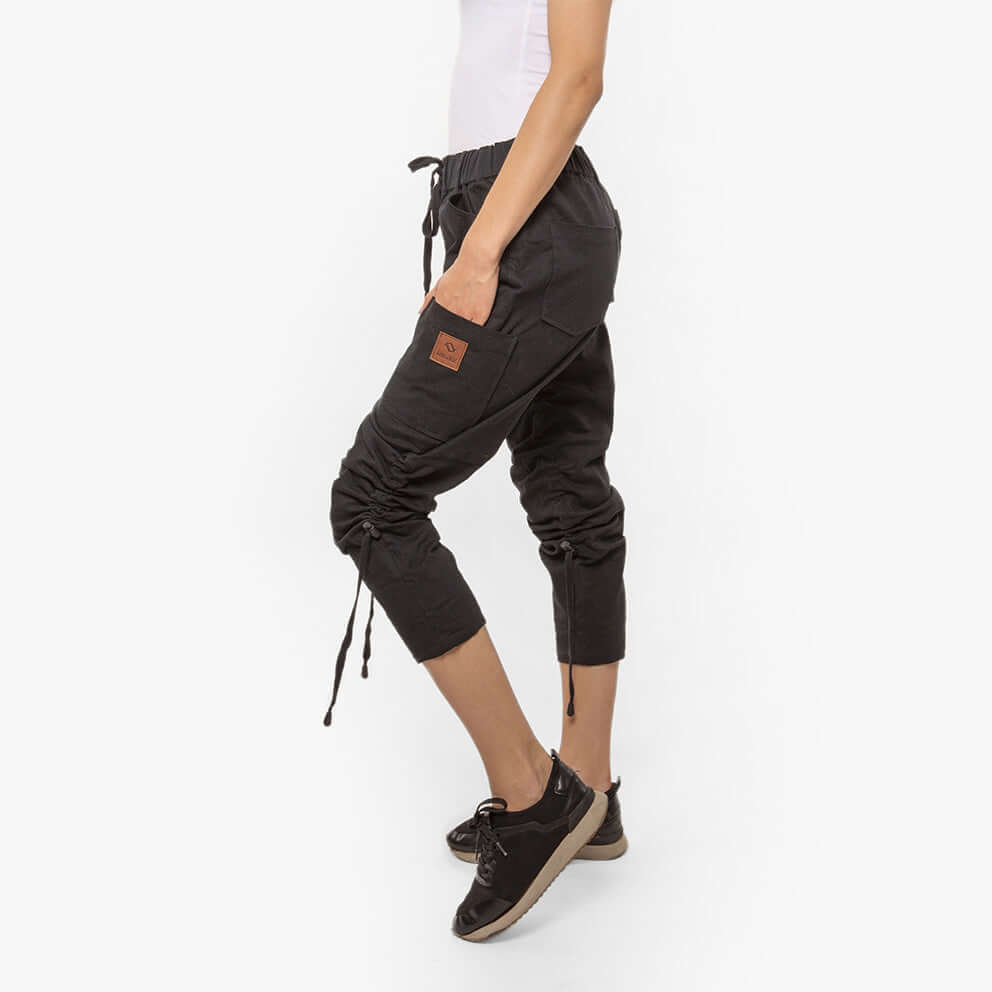 DownUNDERS Women's Travel Cargo Pants Adjustable Fit Multiple Pockets-1